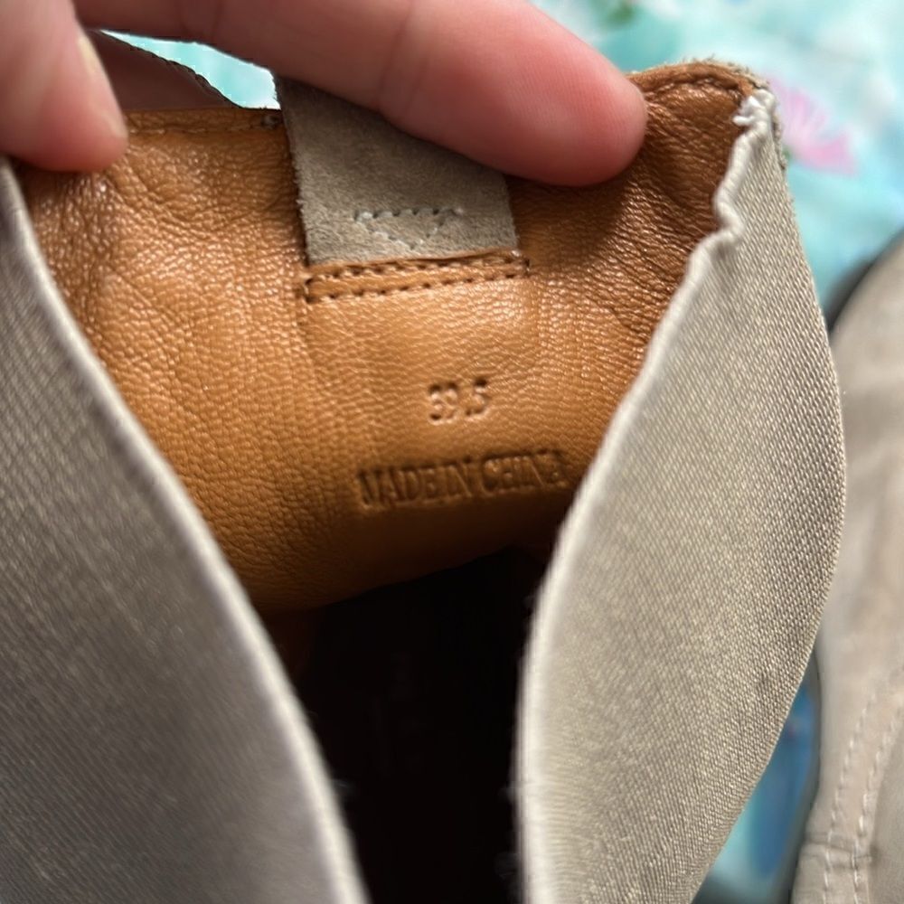 Rag & Bone Shiloh Mid Chelsea Suede Taupe Boots - 39.5 - Picture 10 of 17